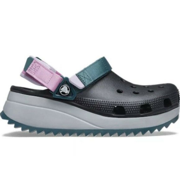 CROCS Classic Unisex Hiker Clog Multi Black Shoe Ultra Light Women’s 12 - Picture 2 of 5